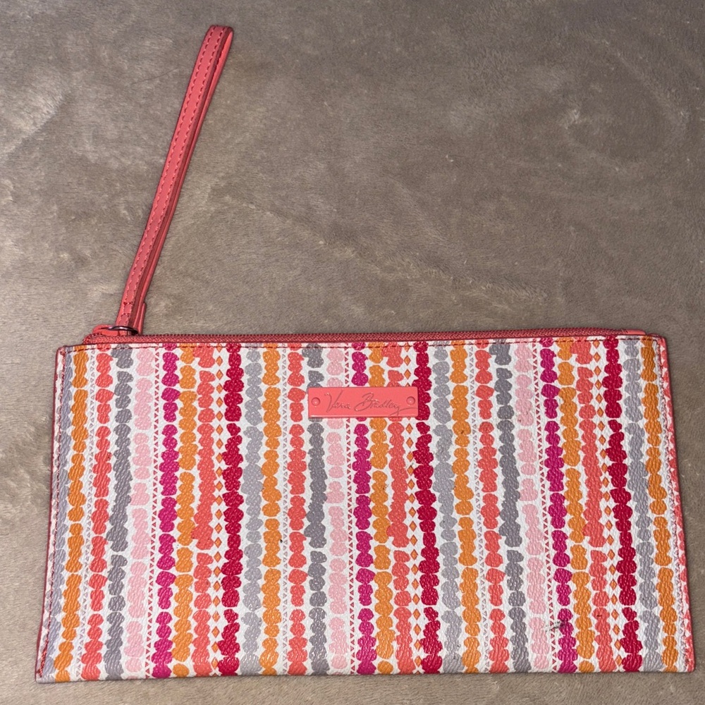Vera Bradley Slim Zip Wristlet Confetti Stripe